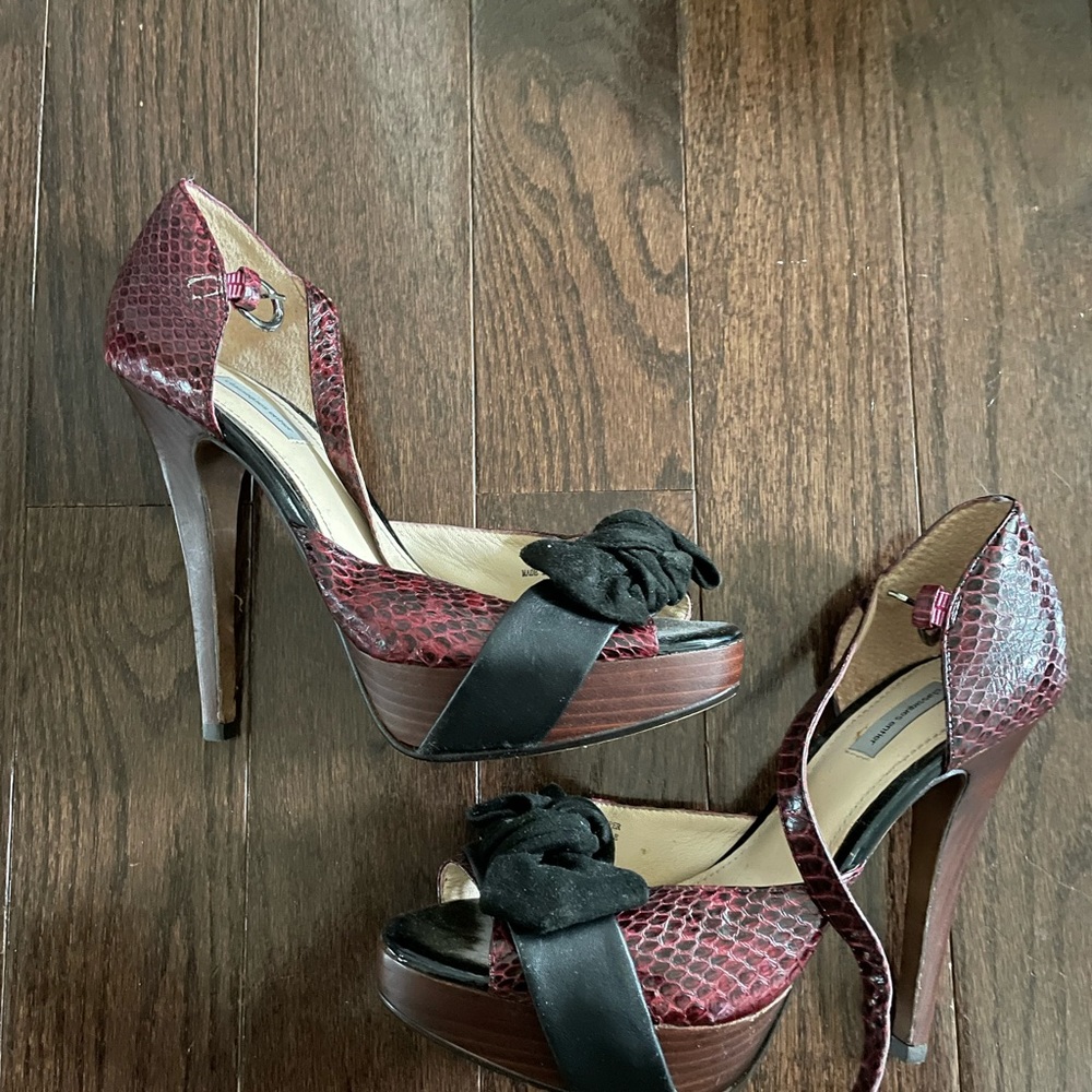 Classiques Entier Burgundy Python Sandals - image 1